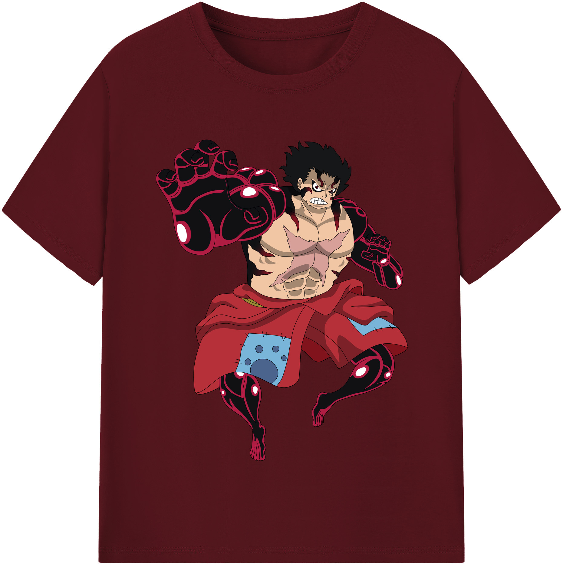 ワンピース モンキー・D・ルフィ ONE PIECE Monkey D. Luffy 綿100％半袖Tシャツ（フロントプリント）